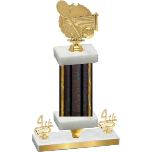 Premium Single Black Glacier Fourth Place Tennis Trophy
