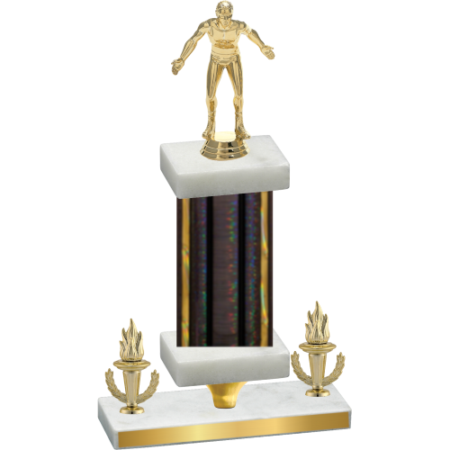 Premium Single Black Glacier Victory Wrestling Trophy