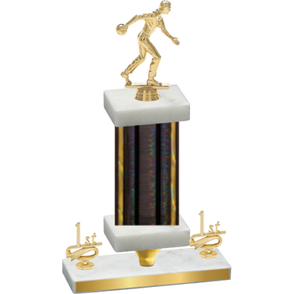 Premium Single Black Glacier First Place Bowling Trophy