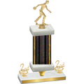 Premium Single Black Glacier Second Place Bowling Trophy