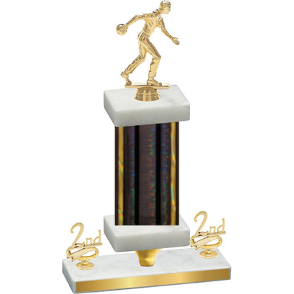 Premium Single Black Glacier Second Place Bowling Trophy
