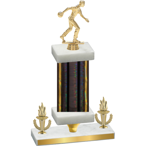 Premium Single Black Glacier Victory Bowling Trophy