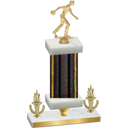 Premium Single Black Glacier Victory Bowling Trophy