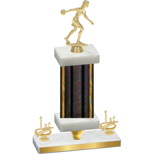 Premium Single Black Glacier First Place Bowling Trophy
