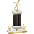 Premium Single Black Glacier Third Place Bowling Trophy
