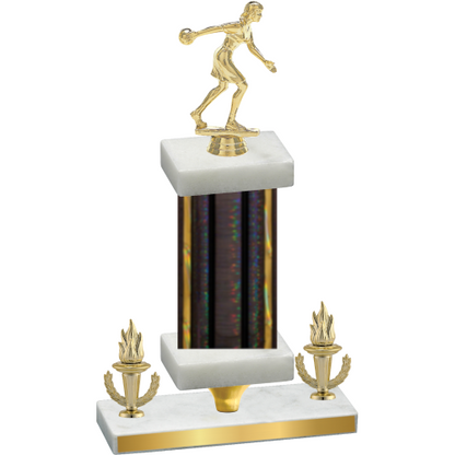 Premium Single Black Glacier Victory Bowling Trophy