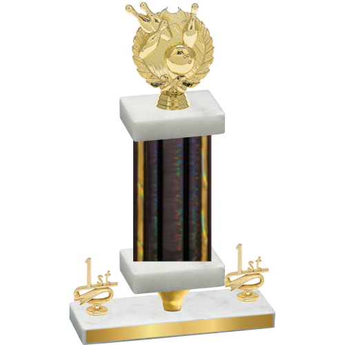 Premium Single Black Glacier First Place Bowling Trophy