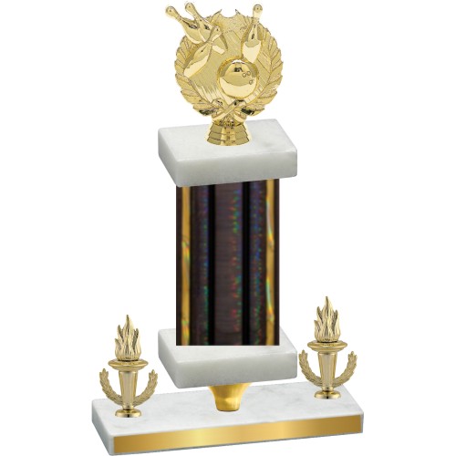 Premium Single Black Glacier Victory Bowling Trophy