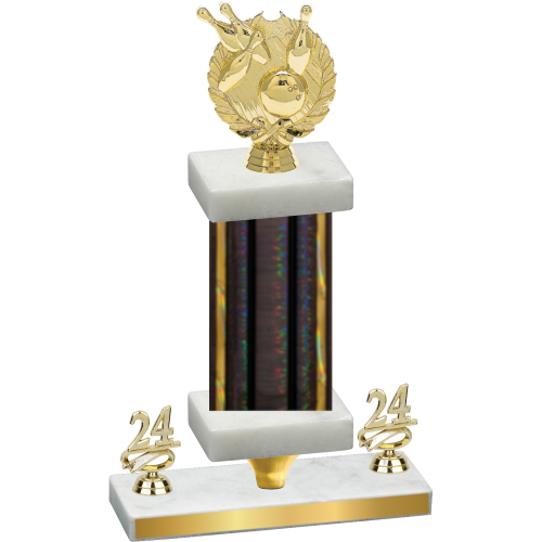 Premium Single Black Glacier Year Bowling Trophy