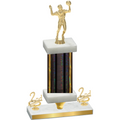 Premium Single Black Glacier Second Place Volleyball Trophy