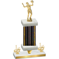 Premium Single Black Glacier First Place Volleyball Trophy