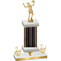 Premium Single Black Glacier Second Place Volleyball Trophy