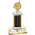 Premium Single Black Glacier Third Place Volleyball Trophy
