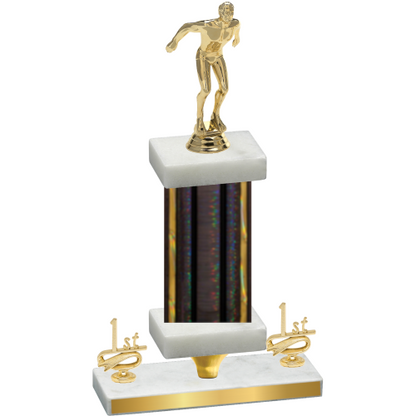 Premium Single Black Glacier First Place Swimming Trophy