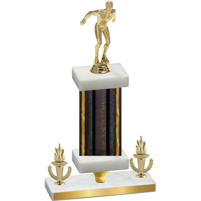 Premium Single Black Glacier Victory Swimming Trophy
