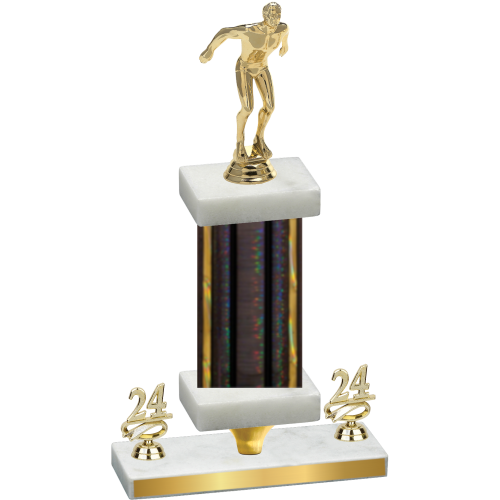 Premium Single Black Glacier Year Swimming Trophy