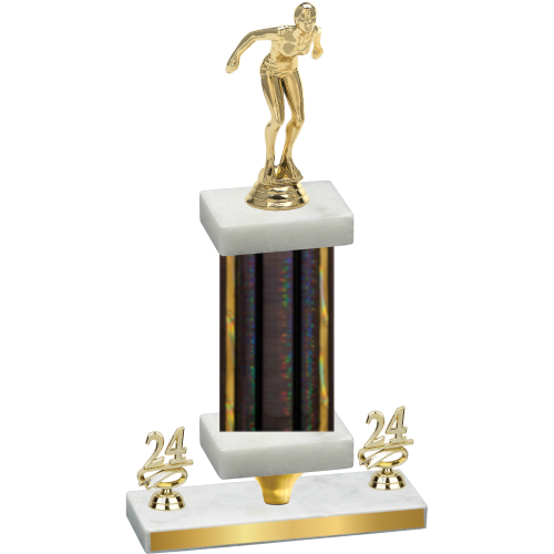 Premium Single Black Glacier Year Tennis Trophy