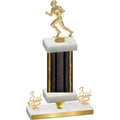 Premium Single Black Glacier Third Place Football Trophy