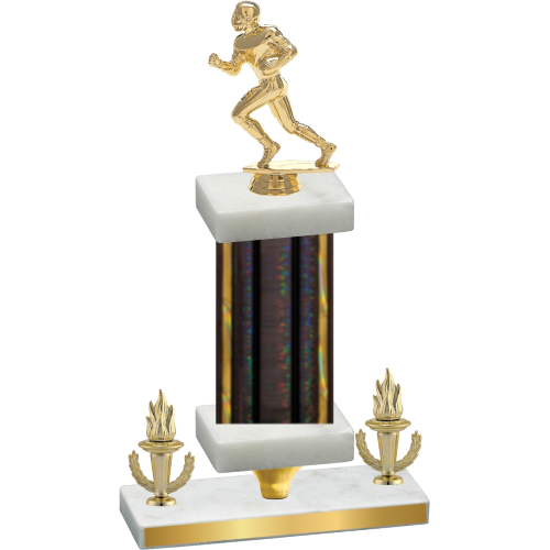 Premium Single Black Glacier Victory Football Trophy