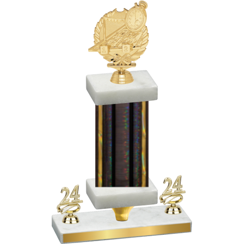 Premium Single Black Glacier Year Swimming Trophy