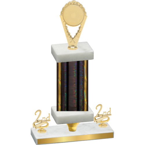 Premium Single Black Glacier Second Place Insert Trophy