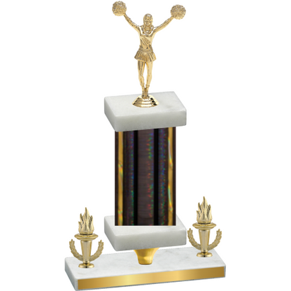 Premium Single Black Glacier Victory Cheerleading Trophy