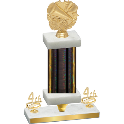 Premium Single Black Glacier Fourth Place Cheerleading Trophy