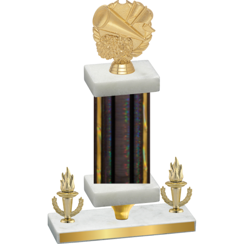 Premium Single Black Glacier Victory Cheerleading Trophy