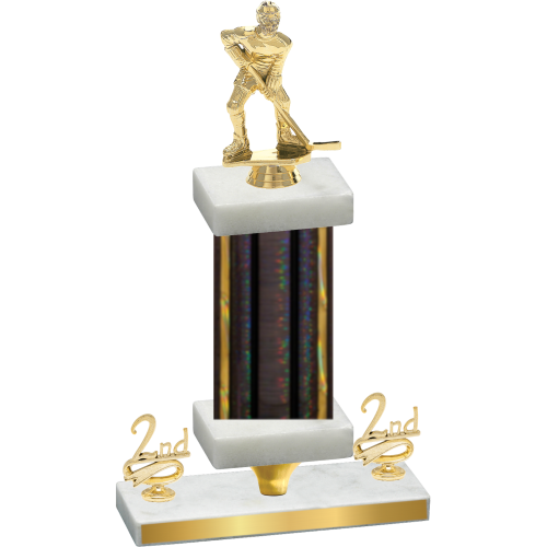 Premium Single Black Glacier Second Place Hockey Trophy