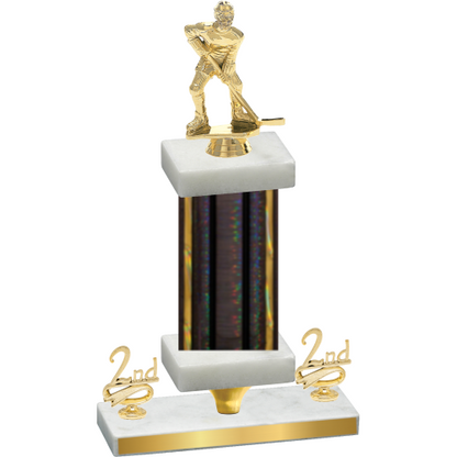 Premium Single Black Glacier Second Place Hockey Trophy