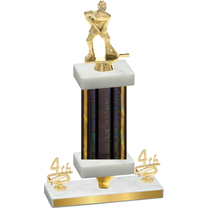 Premium Single Black Glacier Fourth Place Hockey Trophy