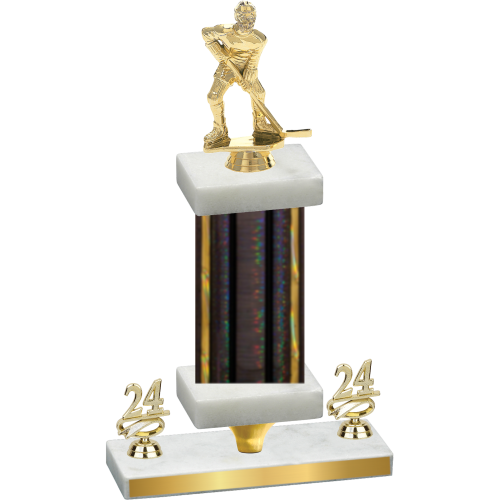 Premium Single Black Glacier Year Hockey Trophy