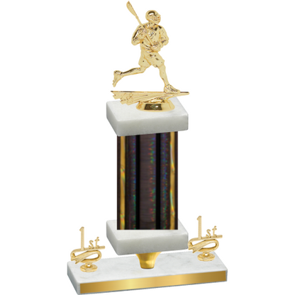 Premium Single Black Glacier First Place Lacrosse Trophy