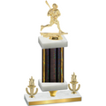 Premium Single Black Glacier Victory Lacrosse Trophy