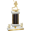 Premium Single Black Glacier Year Lacrosse Trophy
