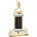 Premium Single Black Glacier Second Place Lacrosse Trophy