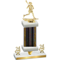 Premium Single Black Glacier Year Lacrosse Trophy