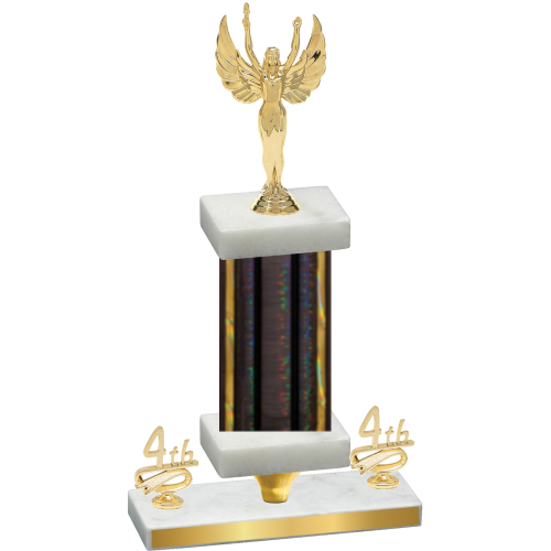 Premium Single Black Glacier Fourth Place Victory Trophy