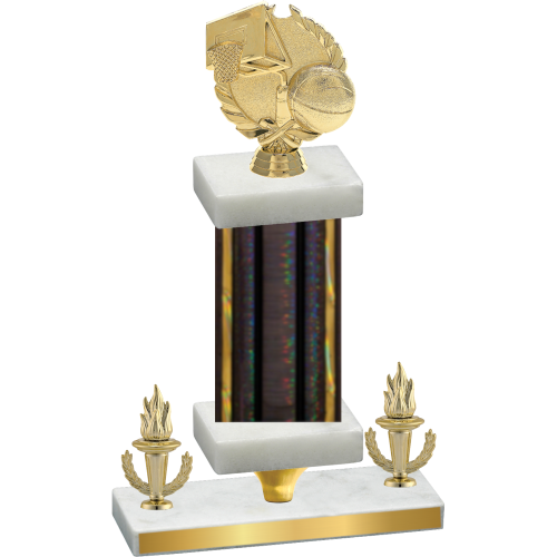 Premium Single Black Glacier Victory Basketball Trophy