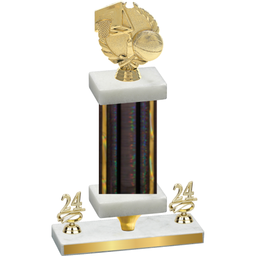 Premium Single Black Glacier Year Basketball Trophy