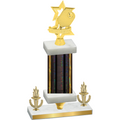 Premium Single Black Glacier Victory Pickleball Trophy