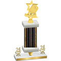 Premium Single Black Glacier Year Pickleball Trophy