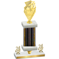 Premium Single Black Glacier Year Pickleball Trophy