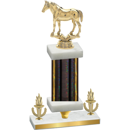Premium Single Black Glacier Victory Horses Trophy