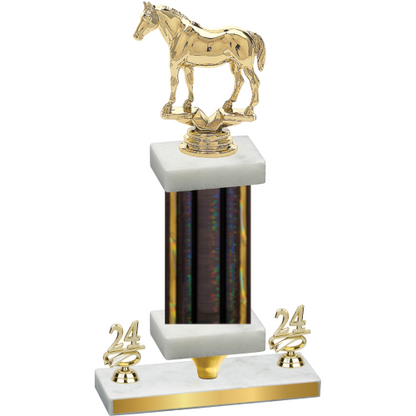 Premium Single Black Glacier Year Horses Trophy