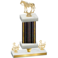 Premium Single Black Glacier Third Place Horses Trophy