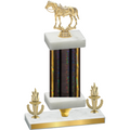 Premium Single Black Glacier Victory Horses Trophy