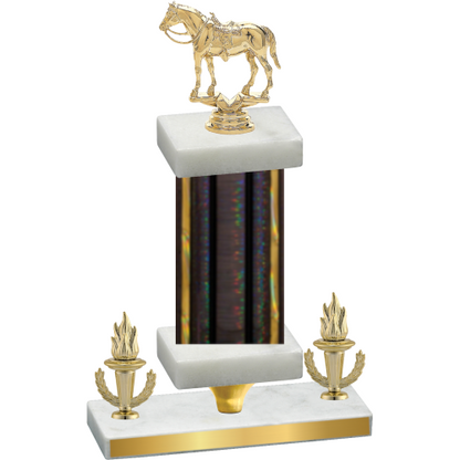 Premium Single Black Glacier Victory Horses Trophy