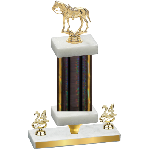Premium Single Black Glacier Year Horses Trophy