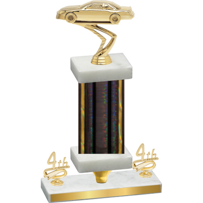 Premium Single Black Glacier Fourth Place Cars Trophy